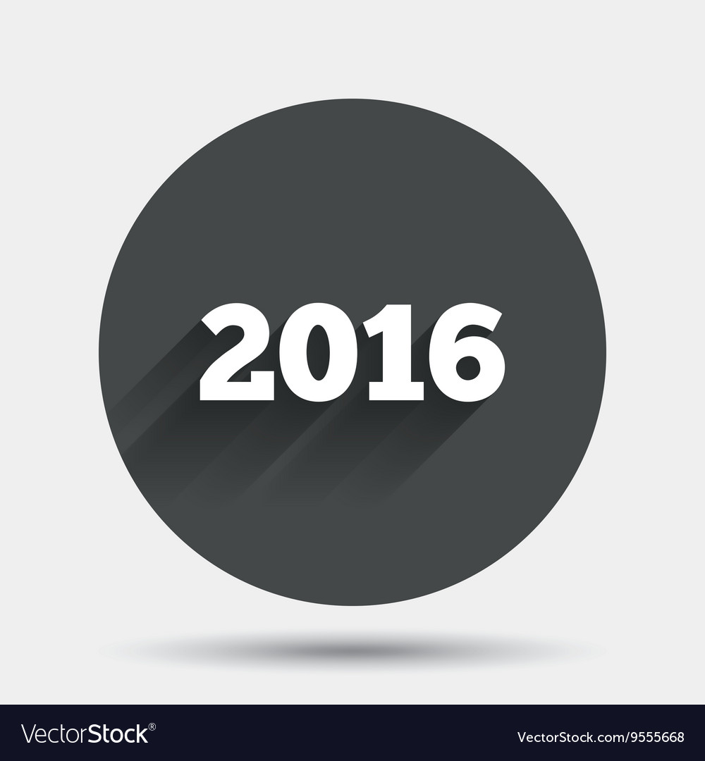 Happy new year 2016 sign icon calendar date