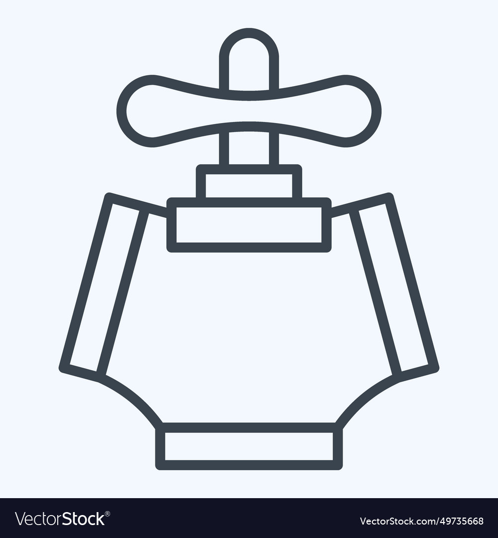 Icon fire related to firefighter symbol line vector image Icon fire related to firefighter symbol line