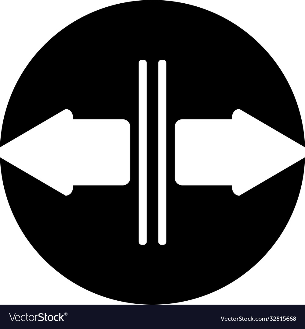 Icon with two arrows pointing in opposite
