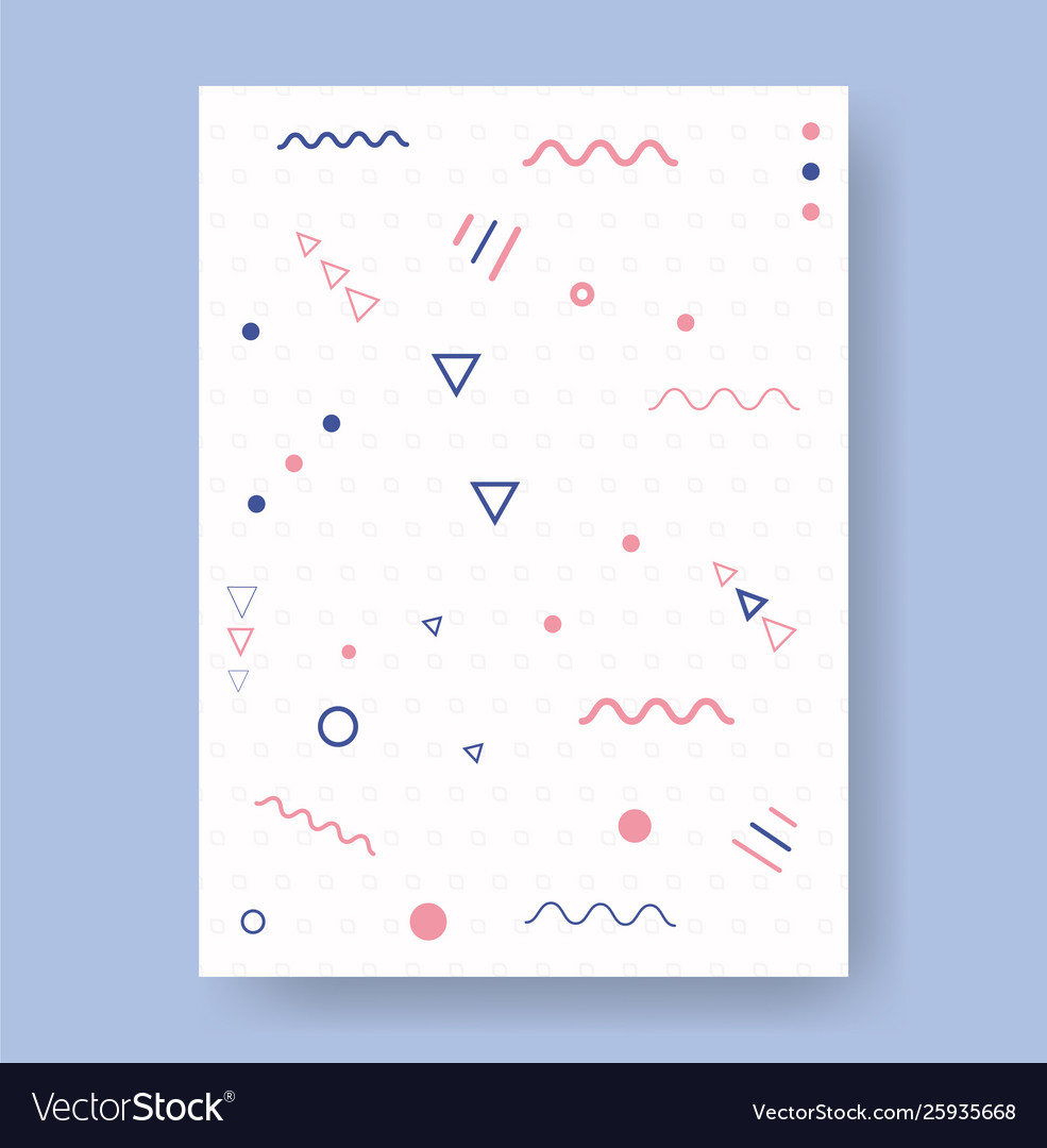 Memphis pattern styles vector image Memphis pattern styles