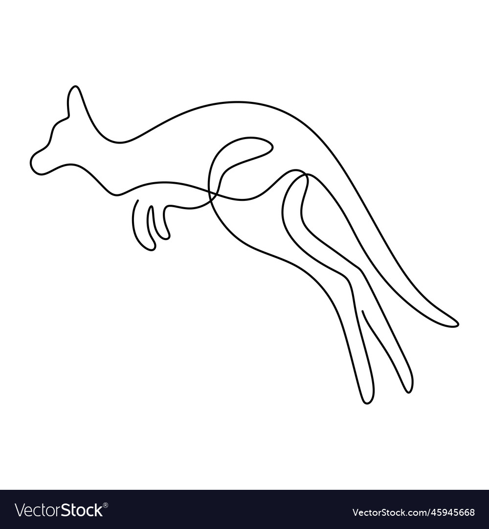 One continuous line drawing of funny standing Vector Image