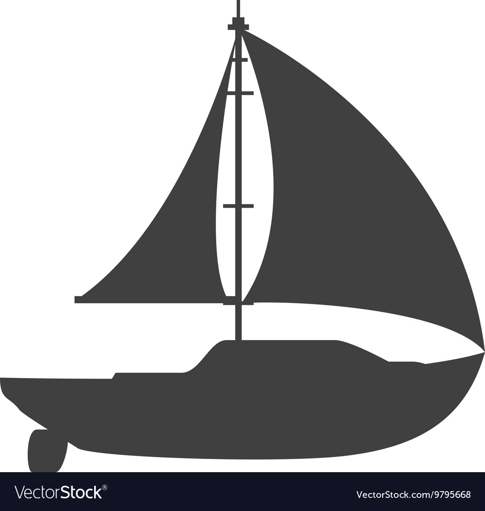 Sailboat icon transportation design Royalty Free Vector