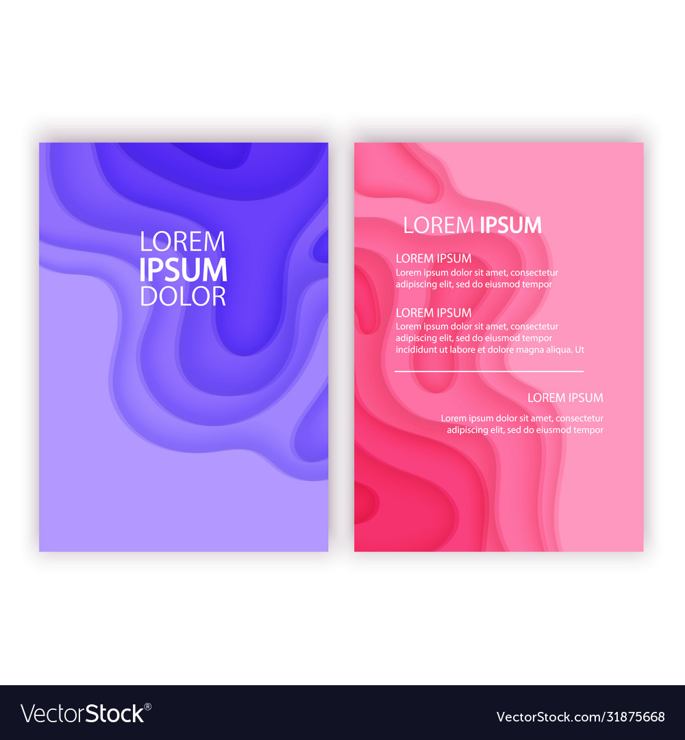 Set banners a4 format with 3d abstract