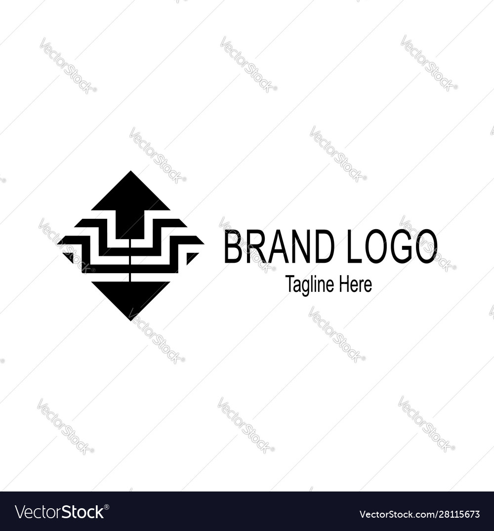 Abstract geometric business logo Royalty Free Vector Image