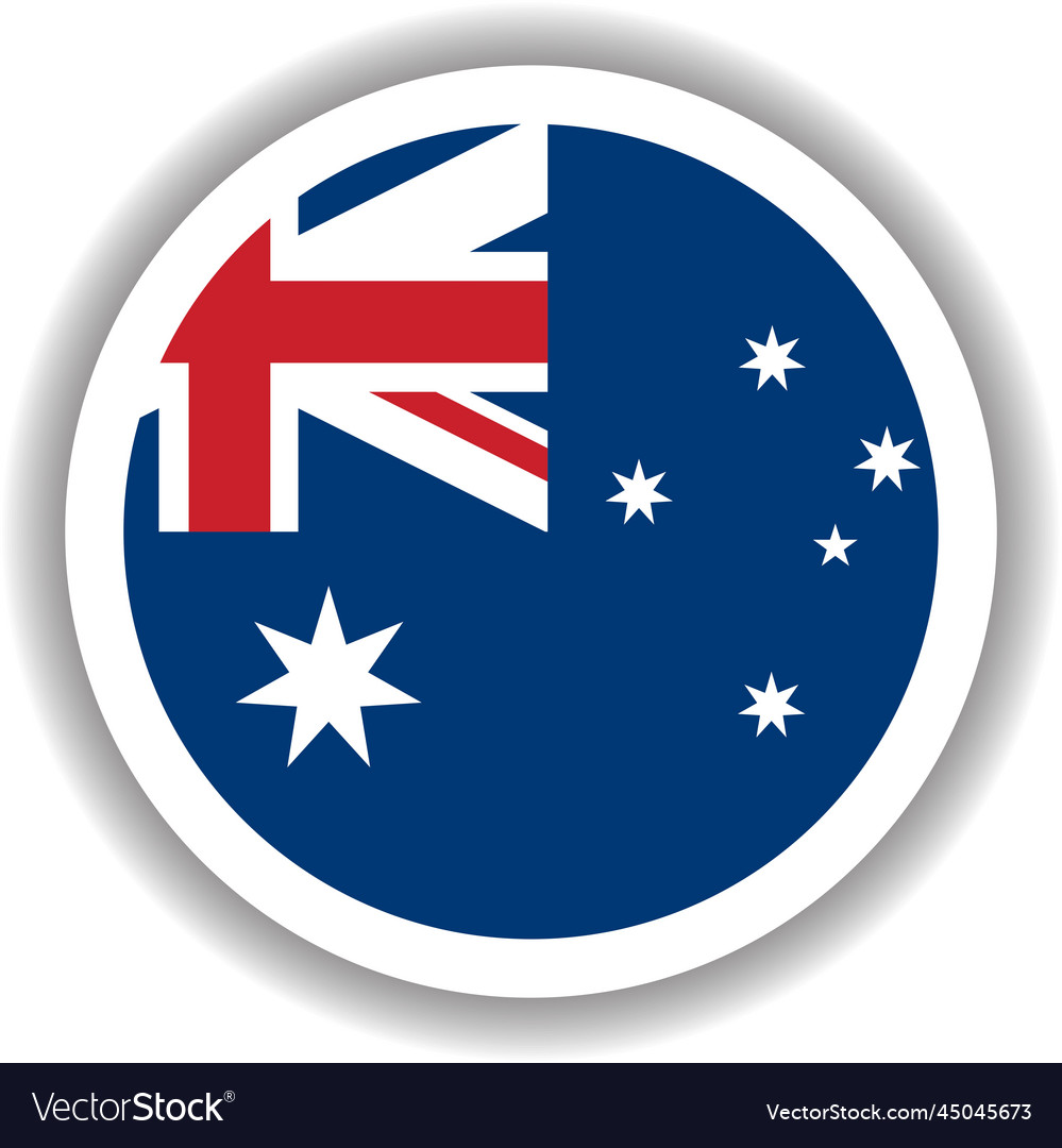 Australia Flag Round Shape Royalty Free Vector Image