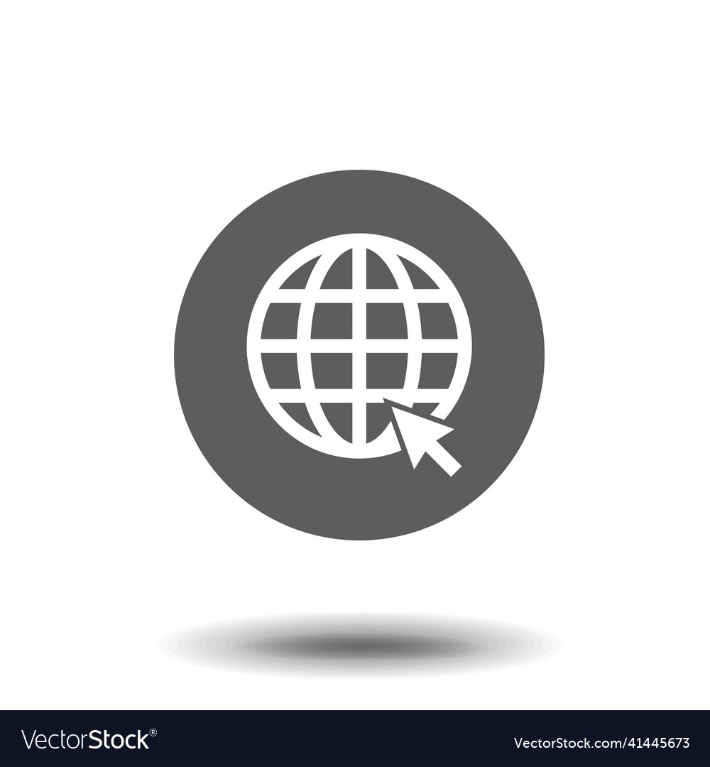 Click to go website or internet line art icon vector image Click to go website or internet line art icon