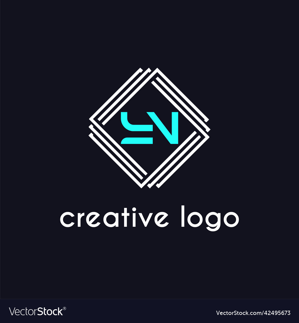 Creative letter yn geometric for logo company Vector Image