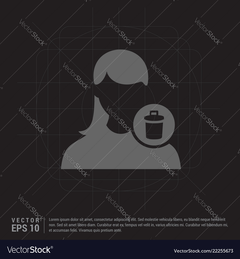 Delete user icon vector image Delete user icon