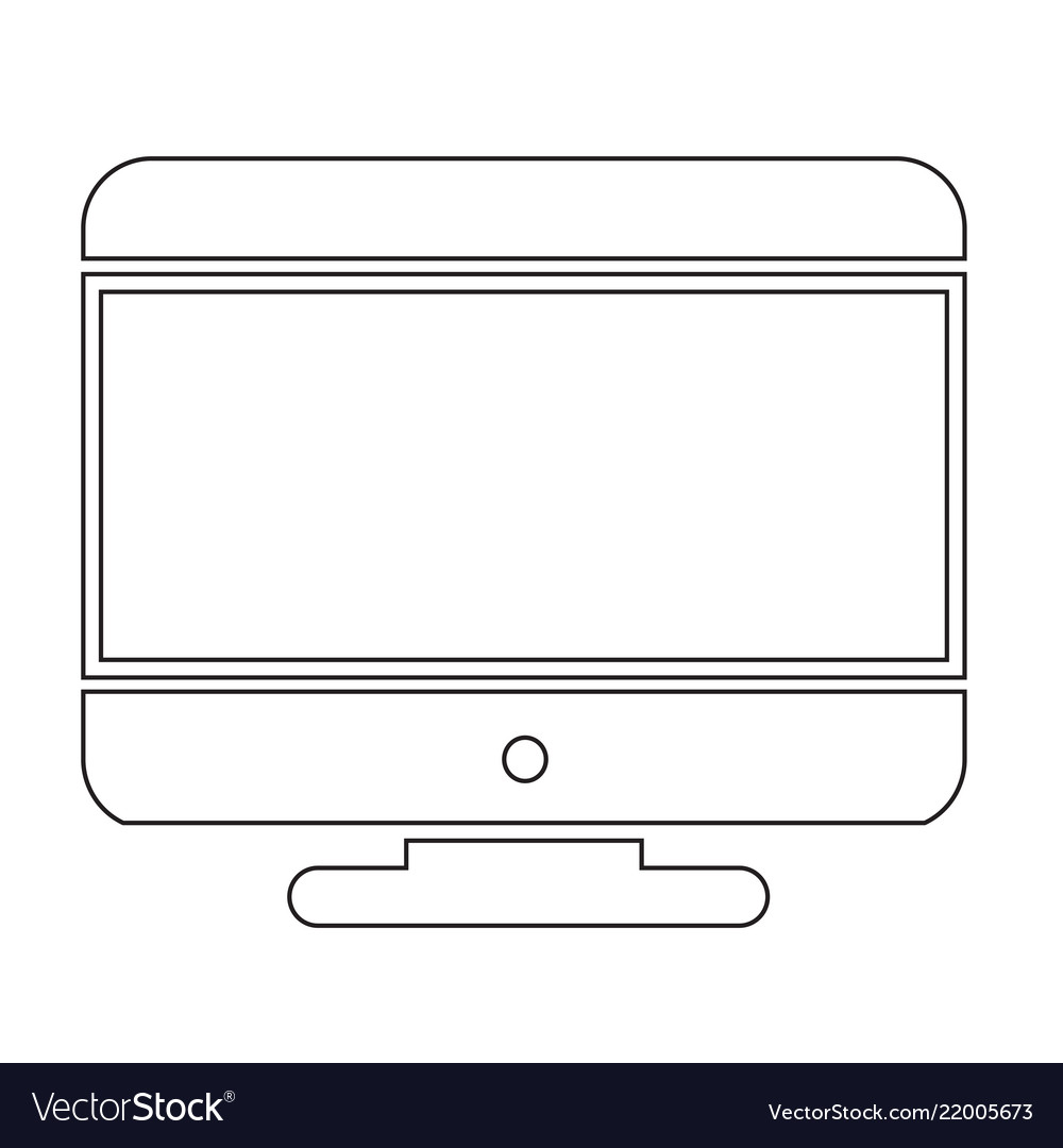 Desktop computer icon Vector Image Desktop computer icon