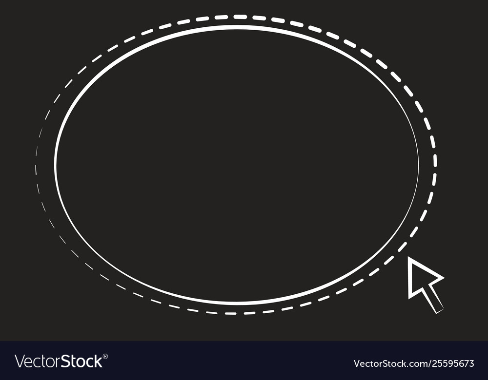 Leere ovale Form Sprachblase in gestrichelter Linie Vector Image Leere ovale Form Sprachblase in gestrichelter Linie