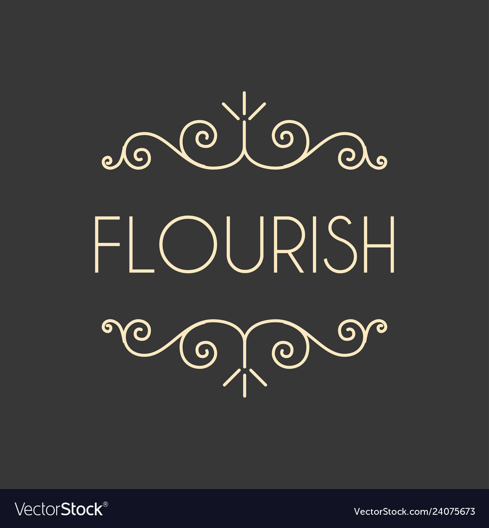 Flourish swirls vintage vector image Flourish swirls vintage