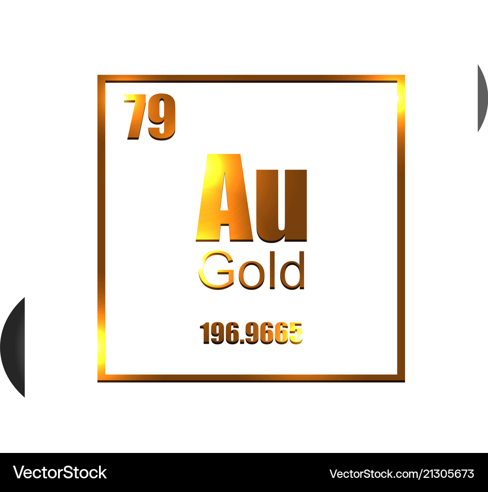 Gold molecule standart symbol on white background Vector Image