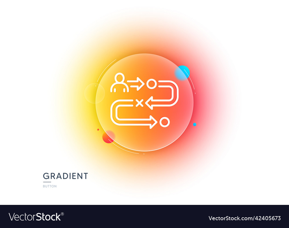 Journey path line icon project process sign Vector Image