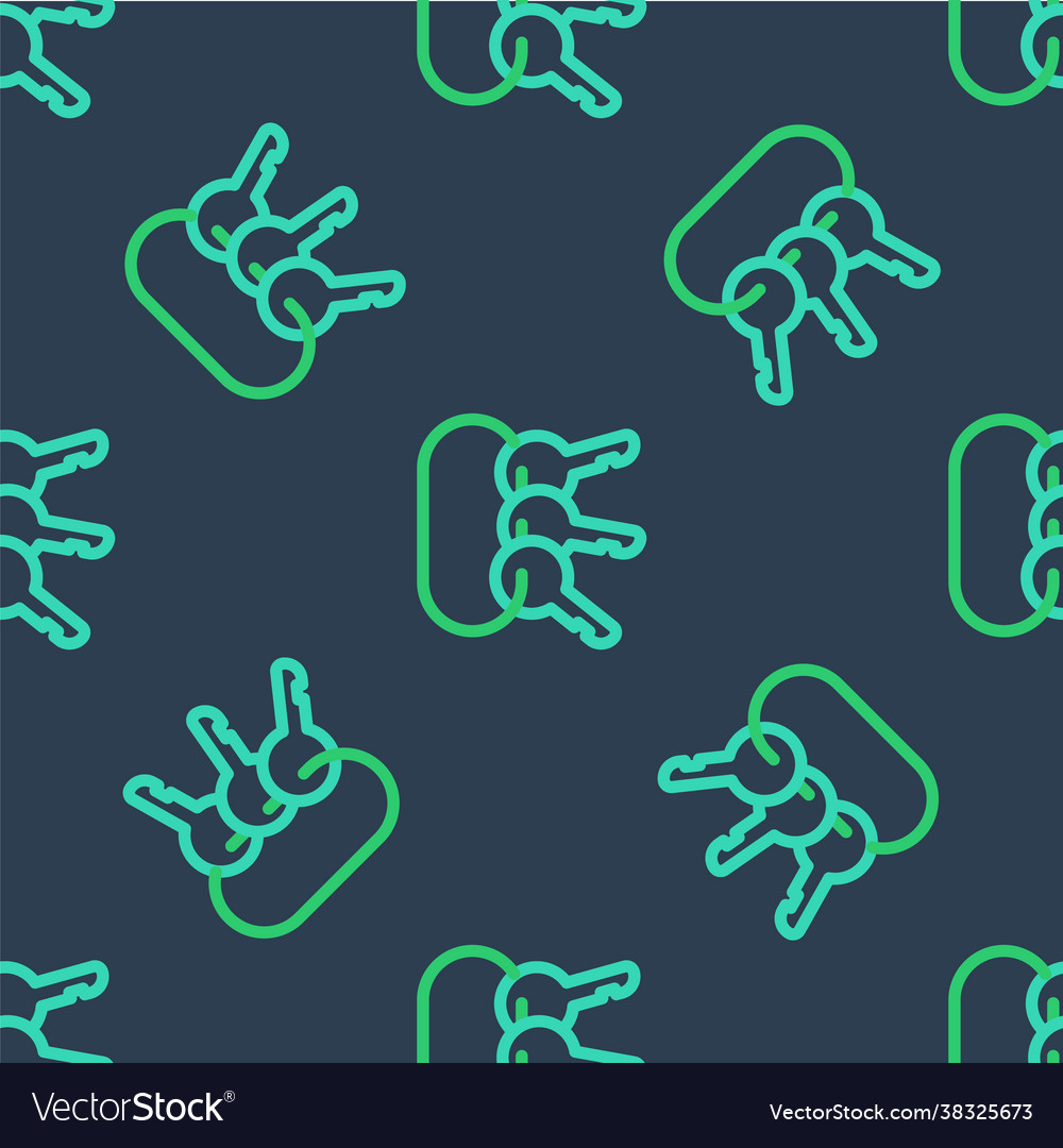 Line bunch keys icon isolated seamless pattern