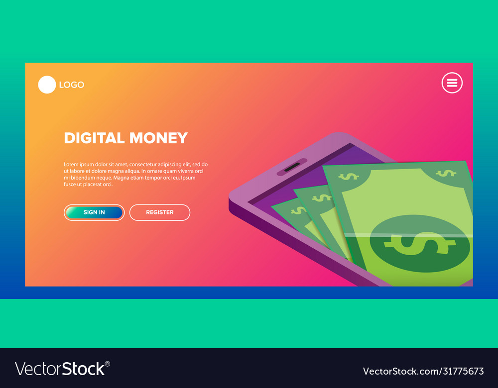 Mock-up design website or landing page vector image Mock-up design website or landing page