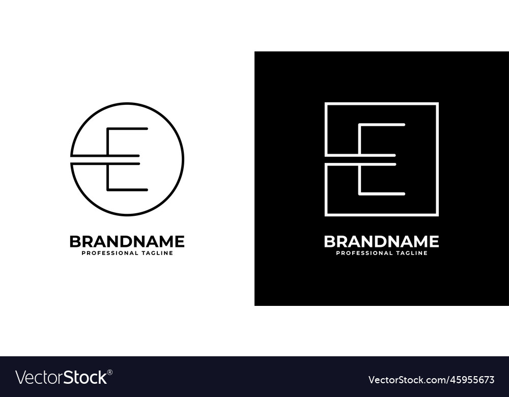 Modern Letter E Circle Logo - Minimalist
