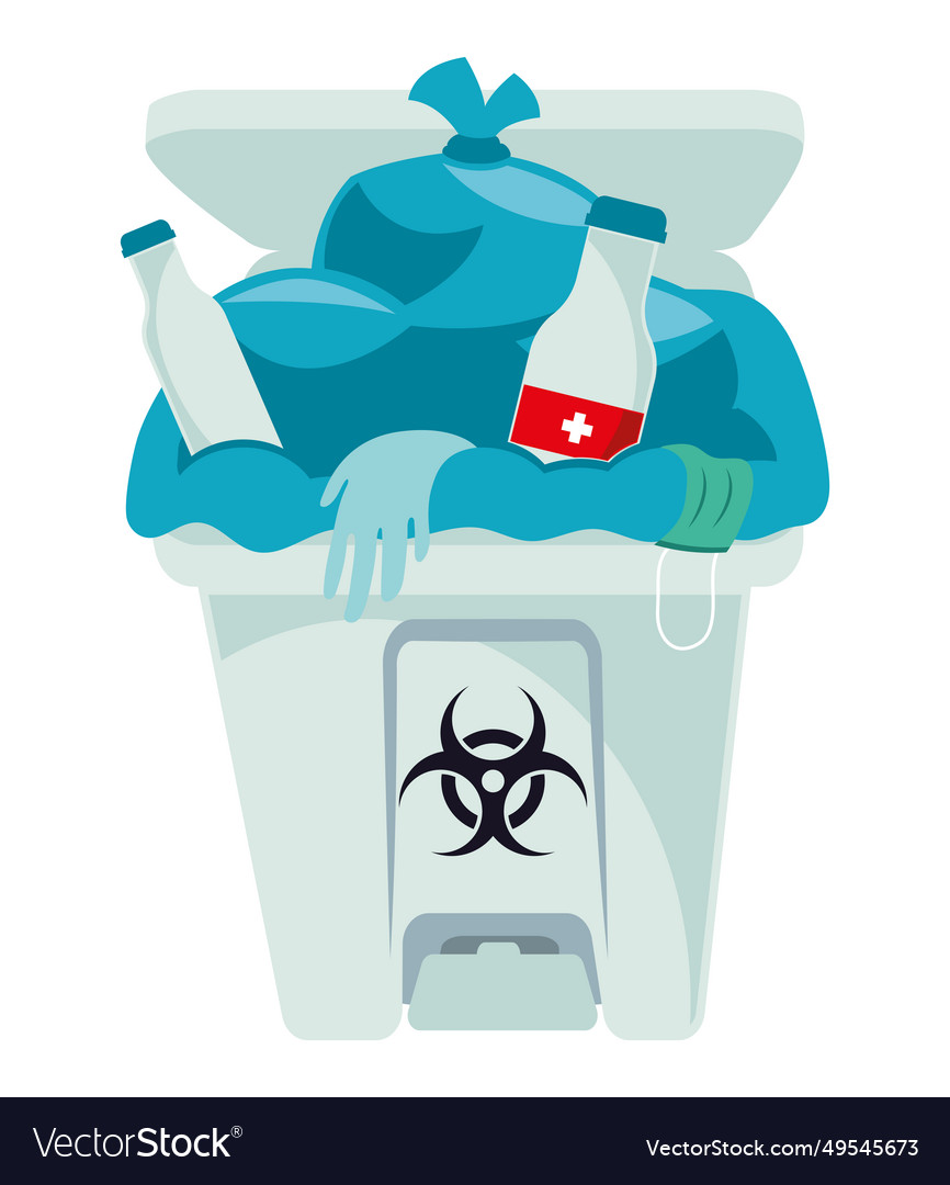 Toxic Waste Bin Royalty Free Vector Image - Vectorstock