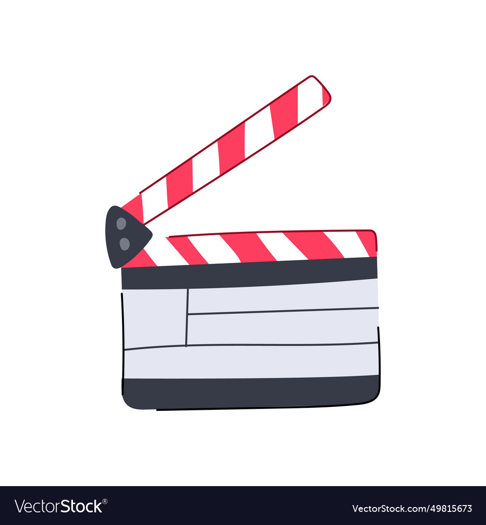 Video clapperboard cartoon