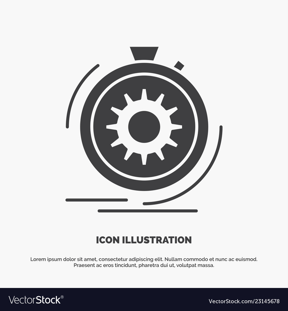 Action fast performance process speed icon glyph vector image Action fast performance process speed icon glyph