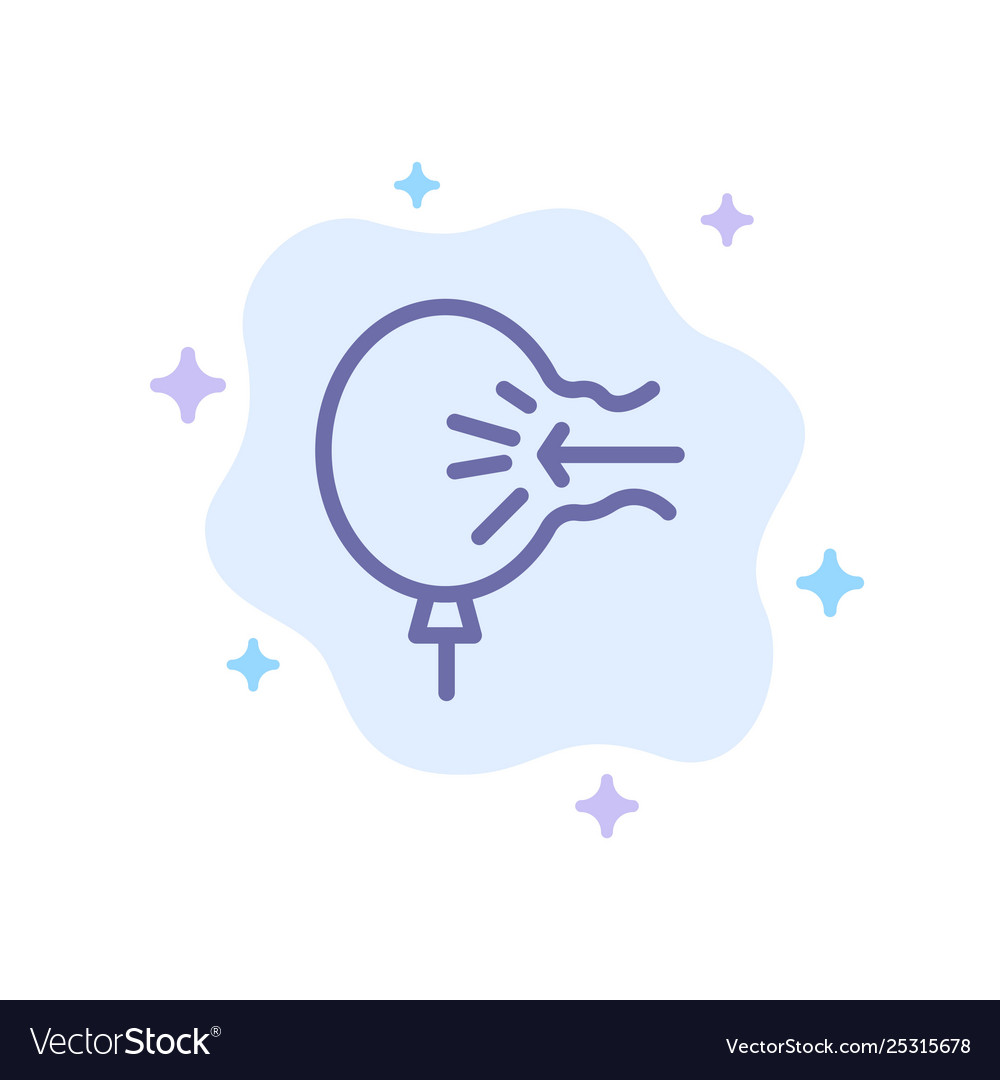 Air balloon blow relief stress blue icon