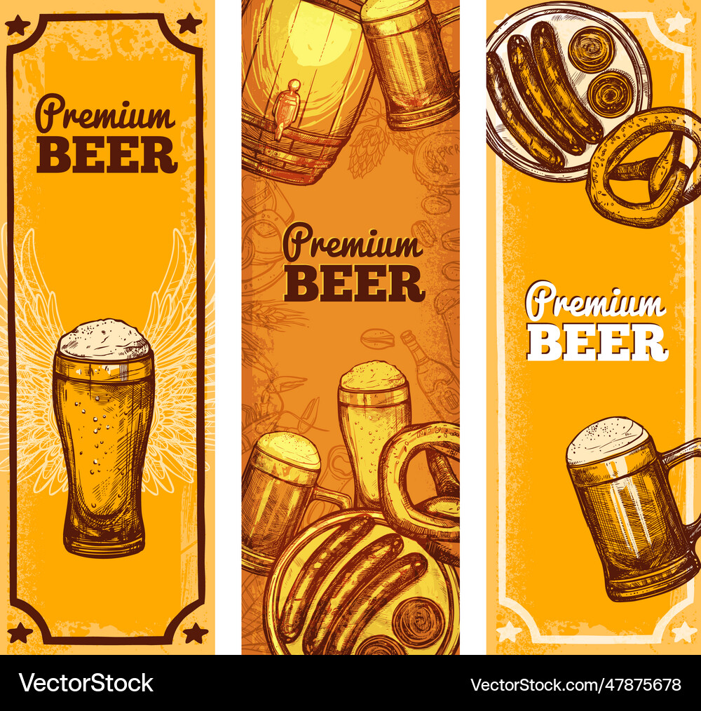 Beer banner vertical beer banner vertical Vector Image