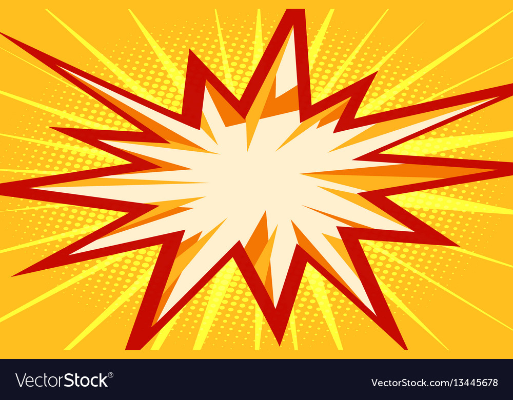 Comic flash in the form of multipath stars Vector Image