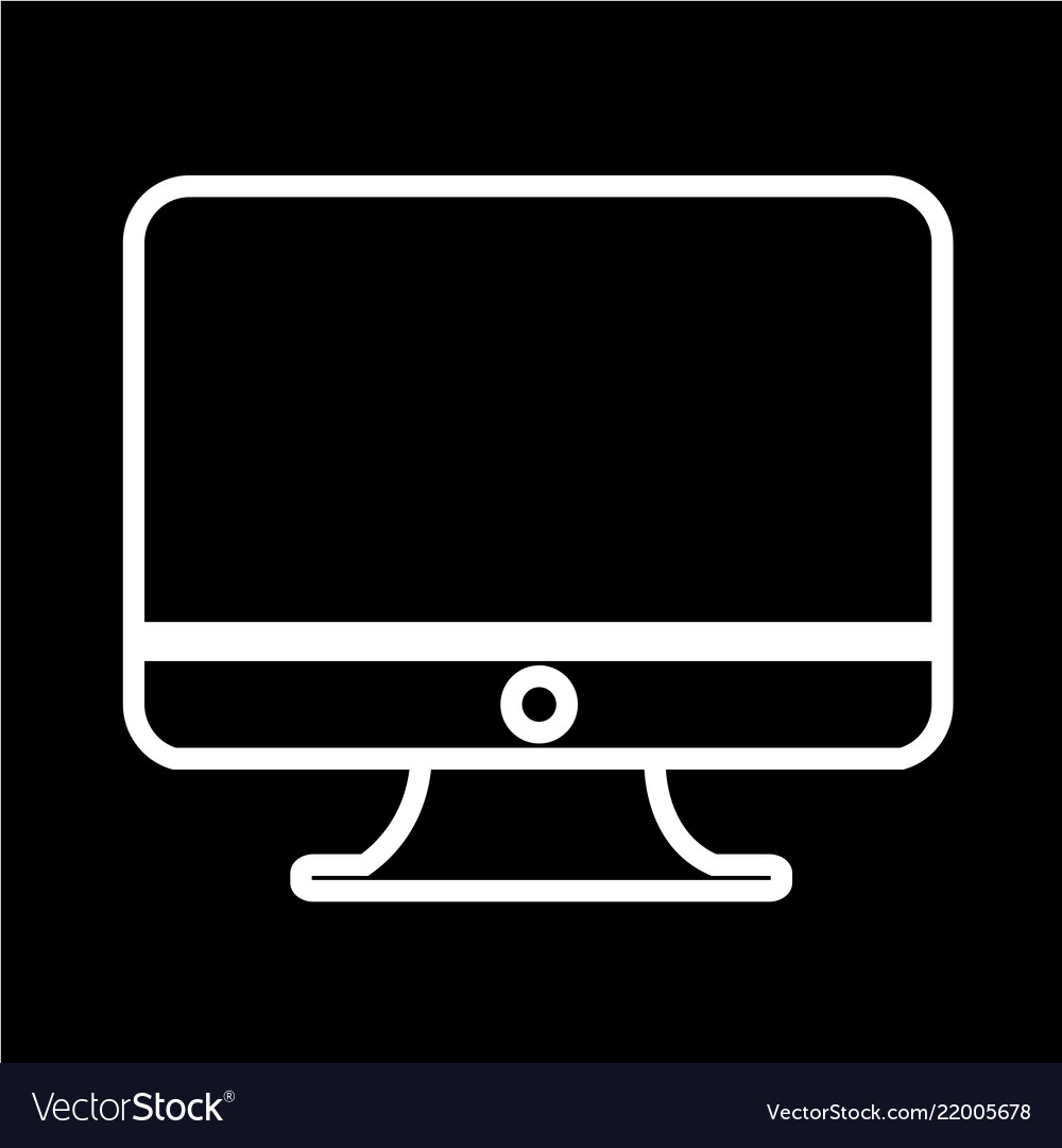 Desktop computer icon Vector Image Desktop computer icon