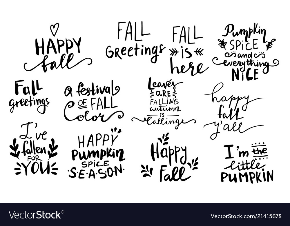 Fall autumn greeting card Royalty Free Vector Image