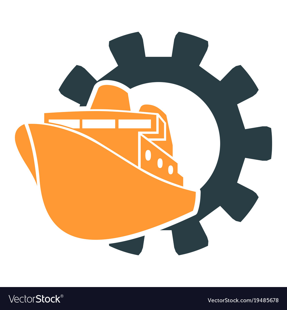 Ferry Boat Gear Icon