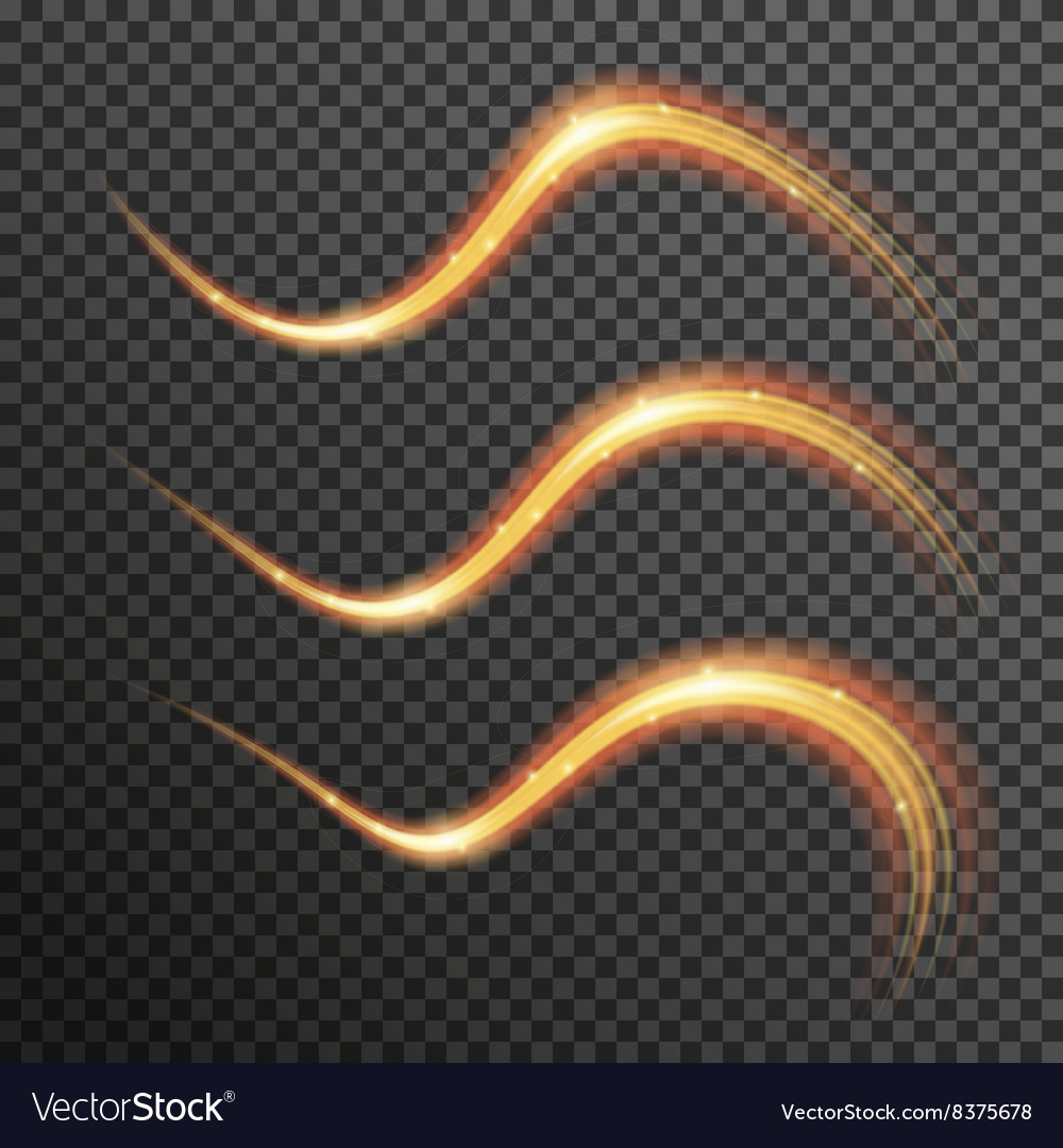 Fire sparkle spiral wave line with flying