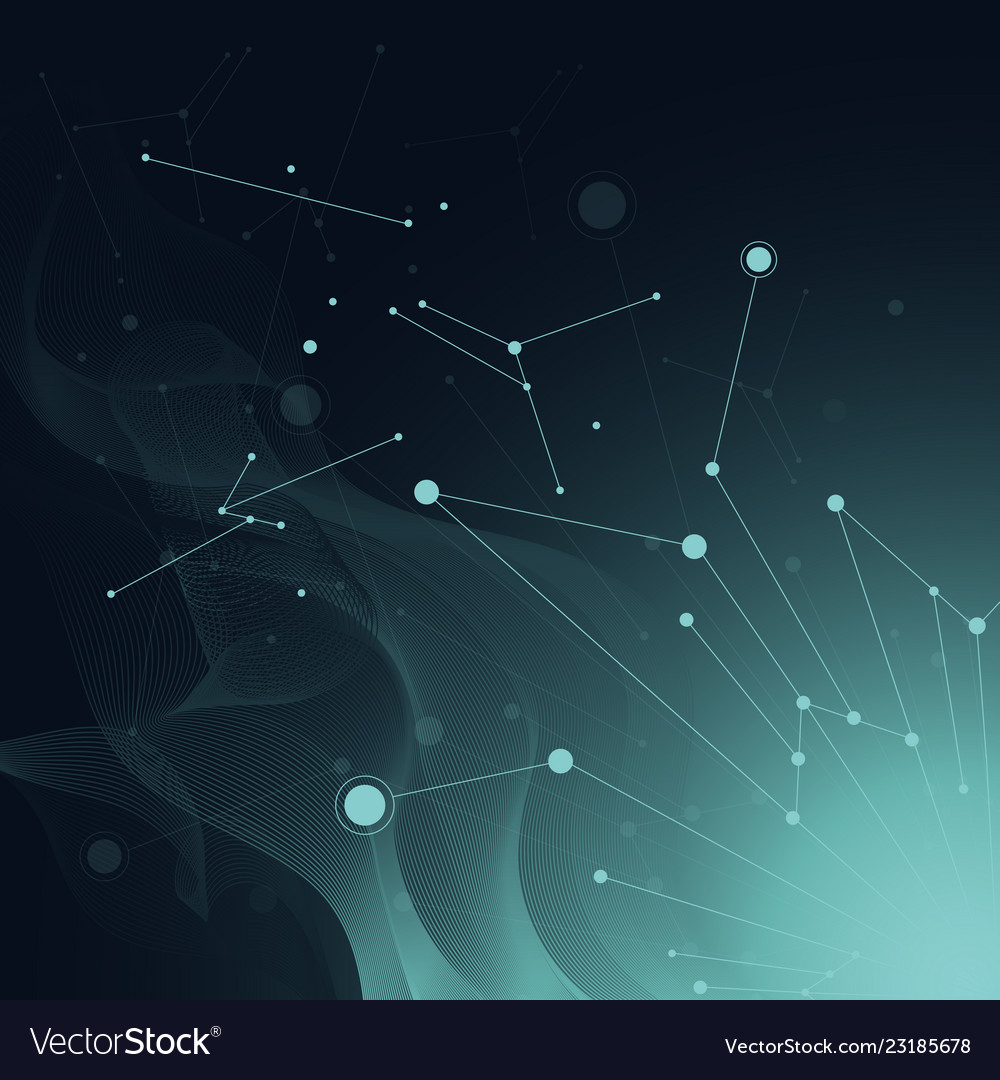 Geometric abstract background with connected lines Vector Image Geometric abstract background with connected lines