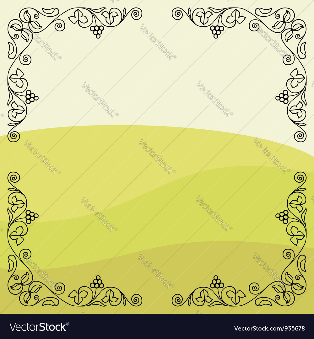 Grape vine frame