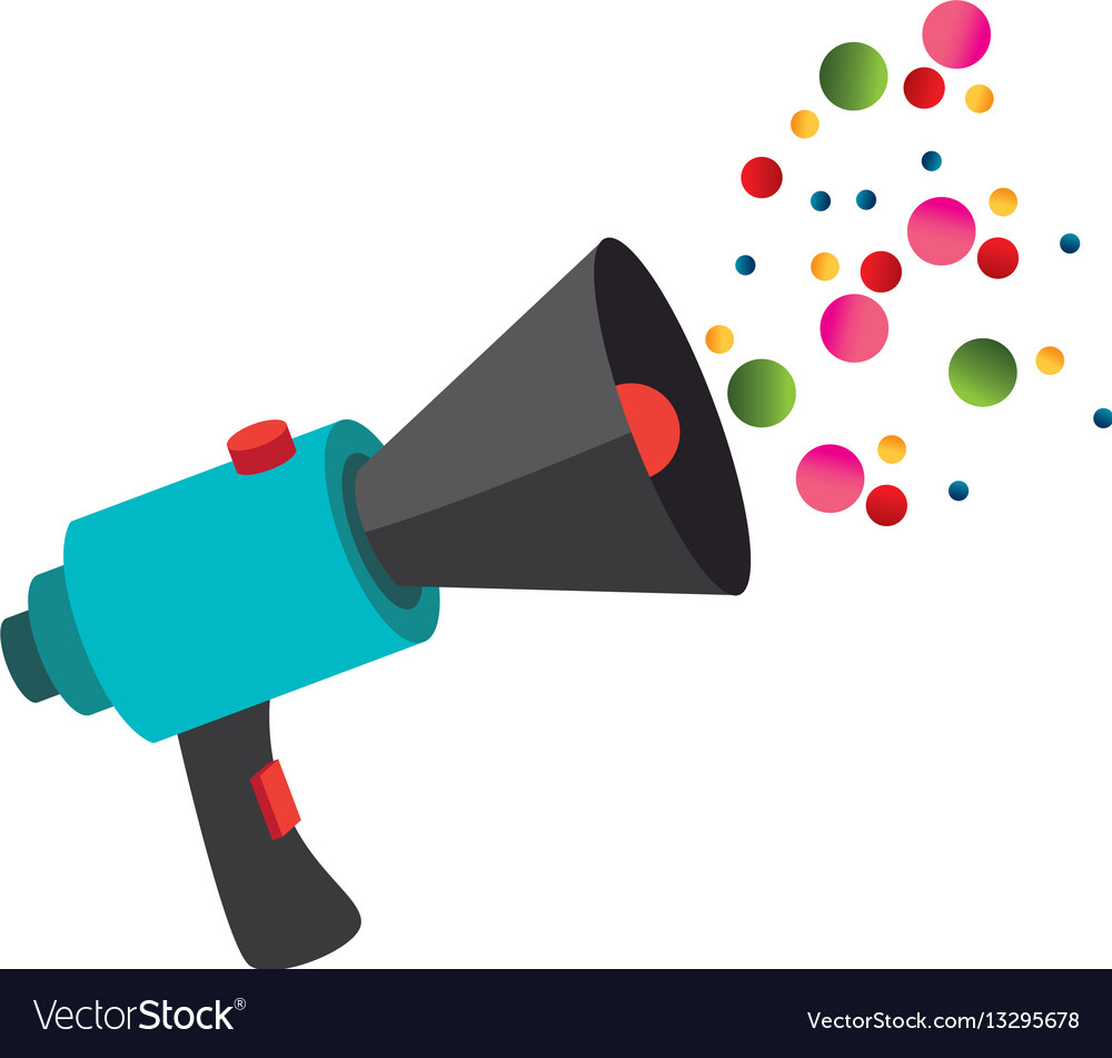 Megaphone mit Nachrichtensymbol