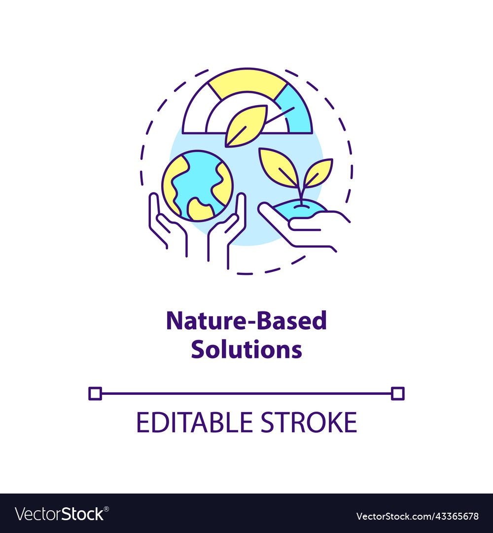 Nature based solutions concept icon