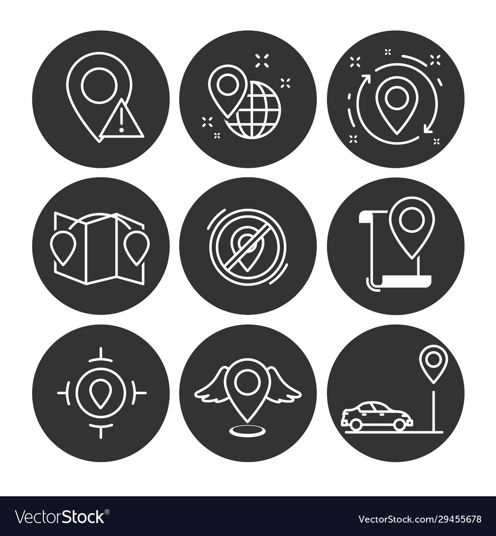 Navigation icons set