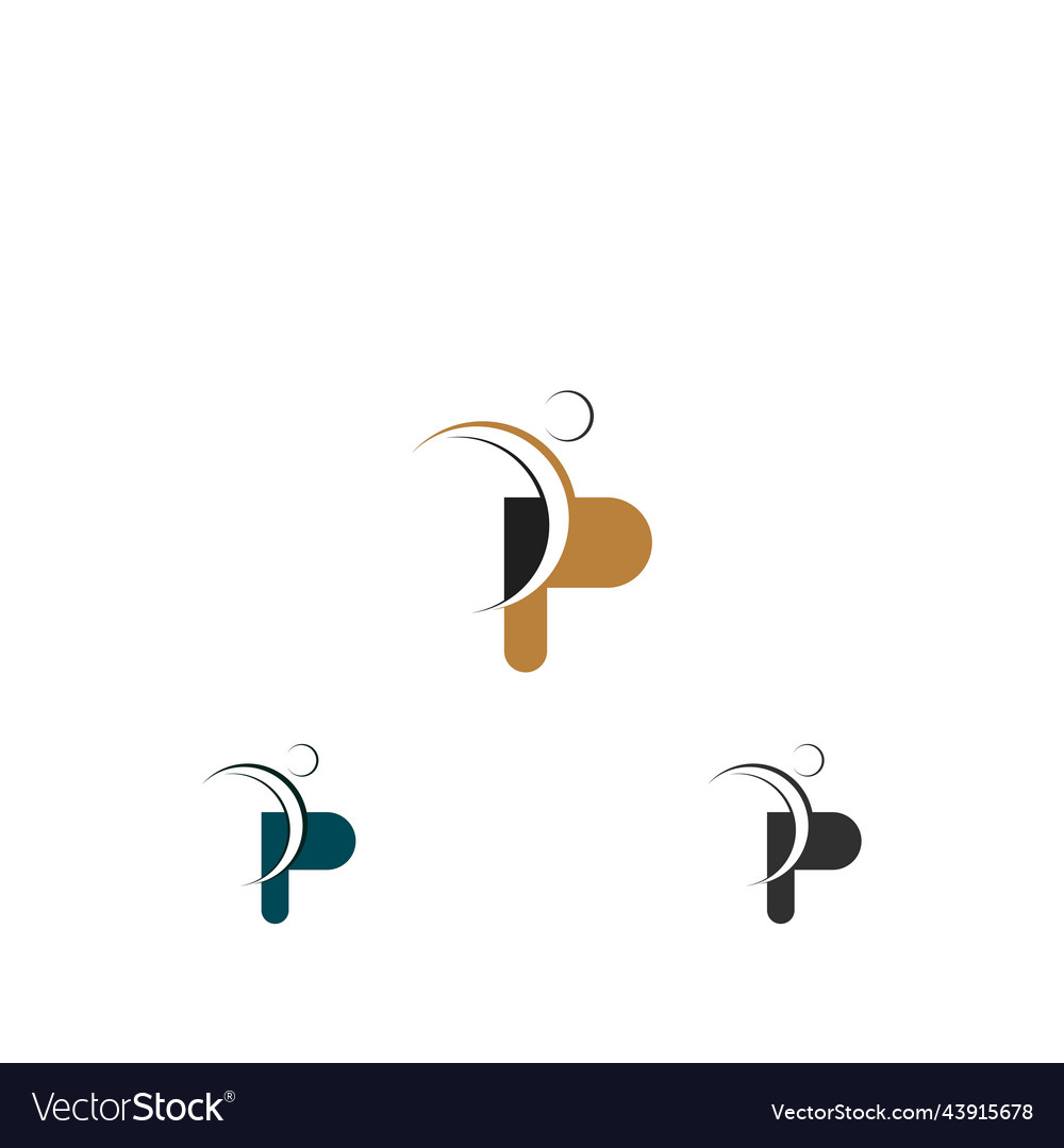 Pp or p logo and icon design