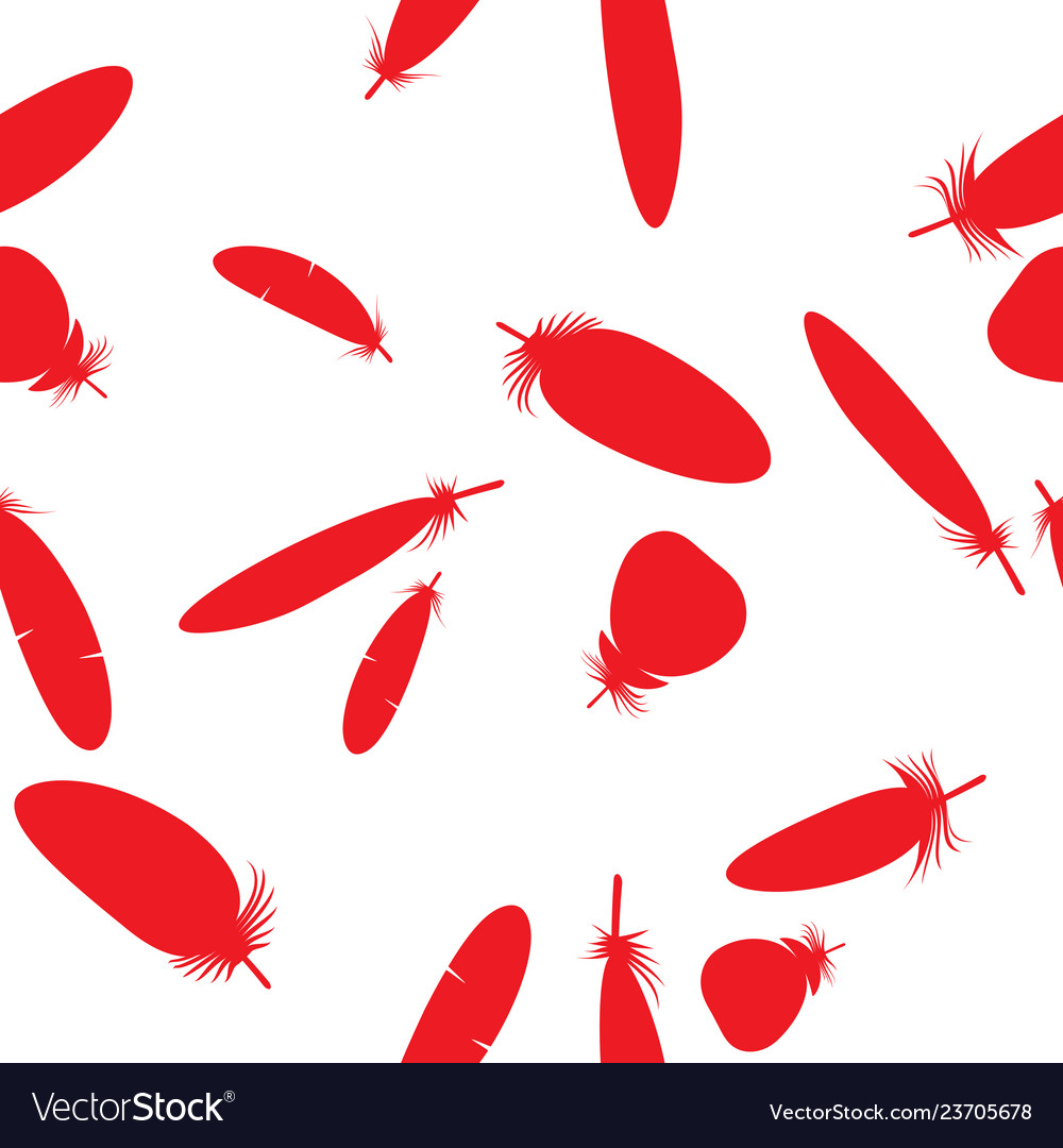Seamless minimalistic pattern with feathers Vector Image Seamless minimalistic pattern with feathers