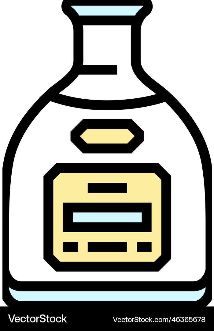 Tequila glass bottle color icon Royalty Free Vector Image