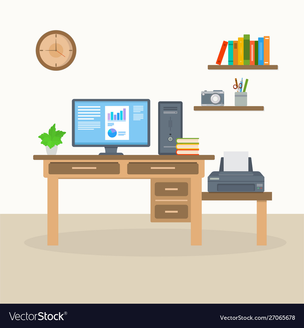 Workspace Royalty Free Vector Image - VectorStock