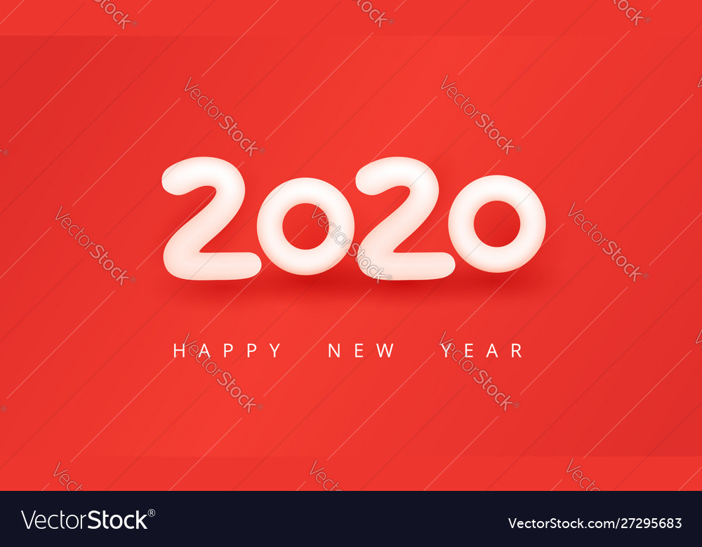 2020 happy new year beautiful greeting card