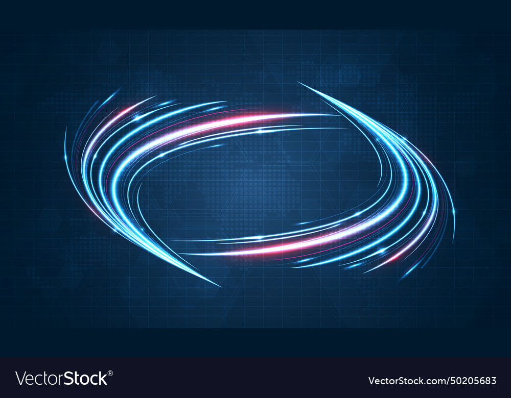 Blue light streak fiber optic speed line