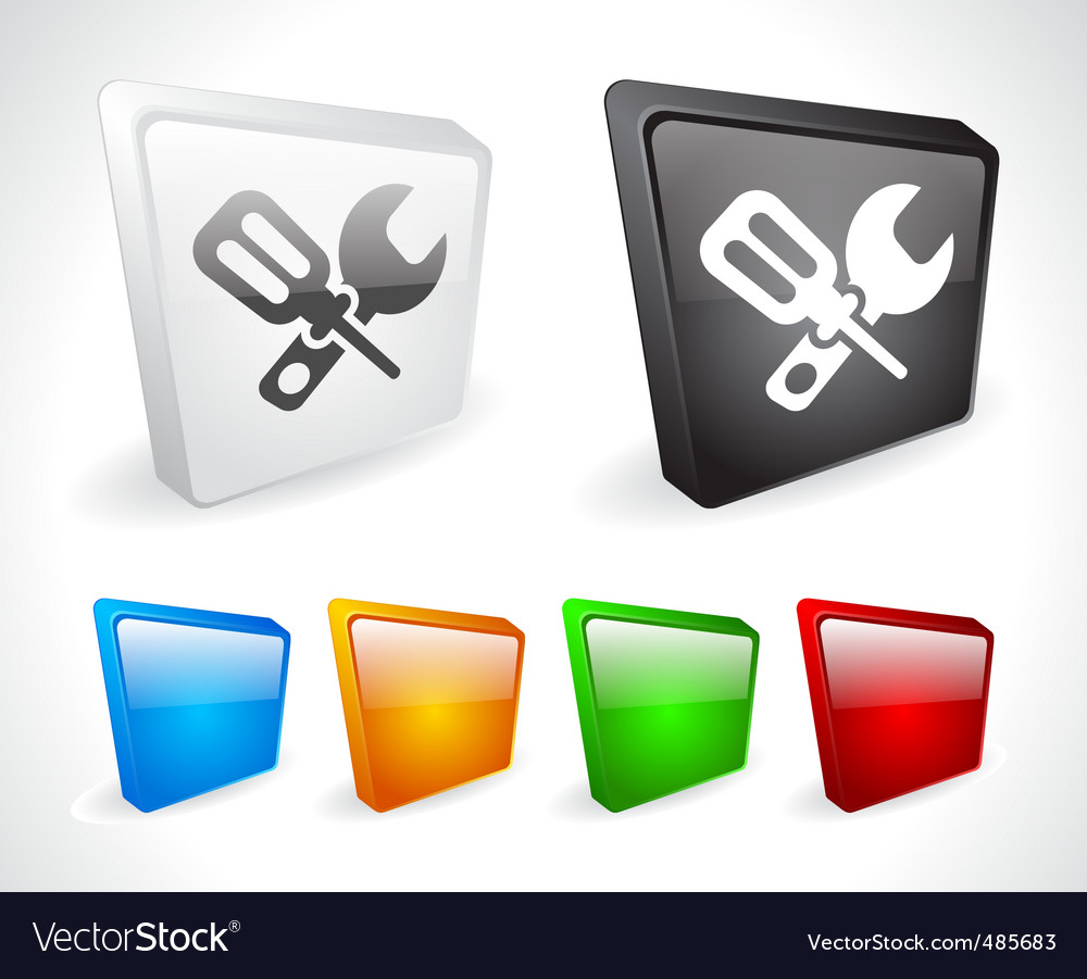 Color 3d buttons for web