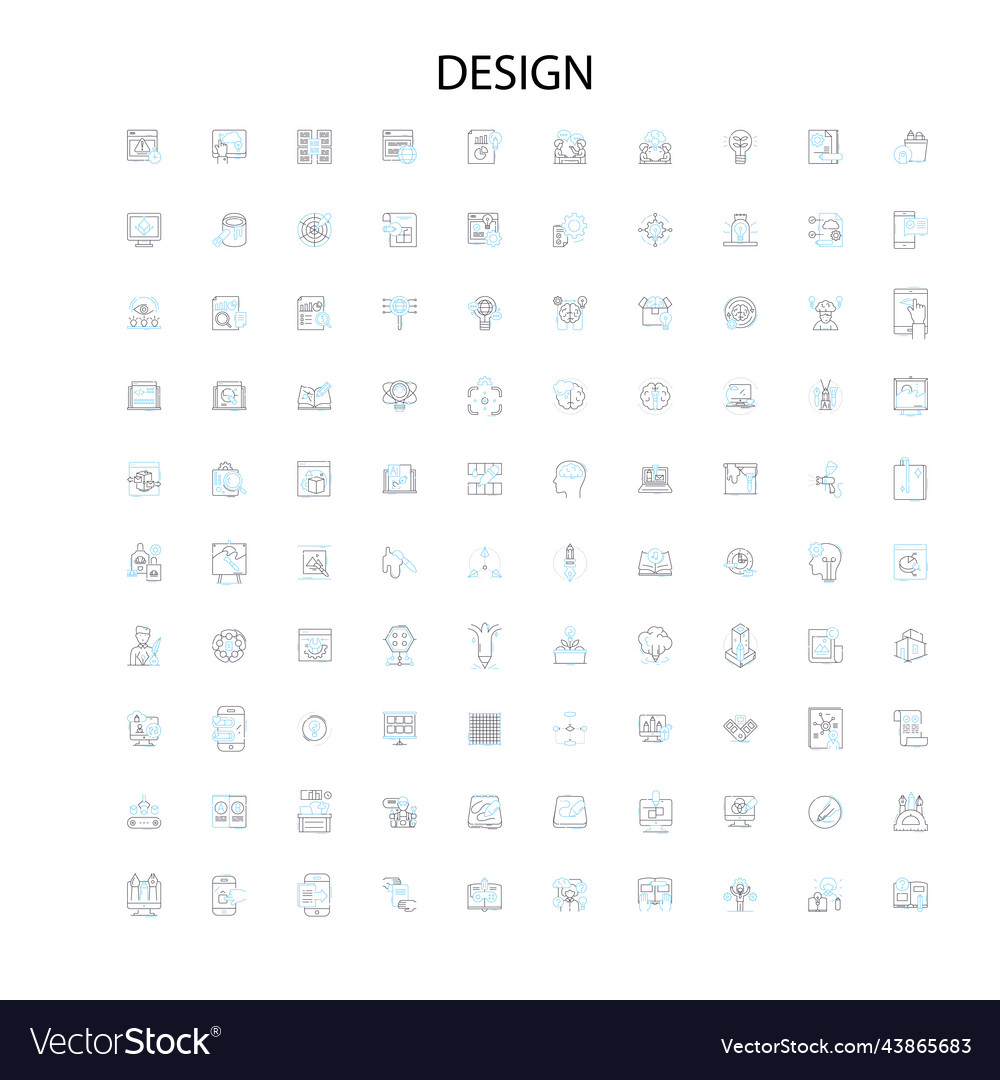 Design icons signs outline symbols concept