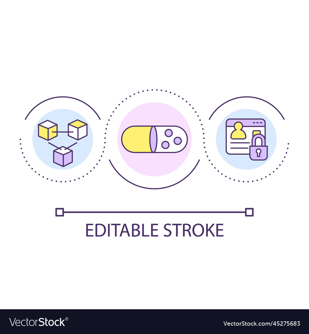 Encapsulation technique loop concept icon Vector Image Encapsulation technique loop concept icon