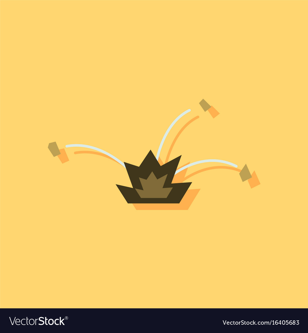 Flat icon design collection explosion and shards