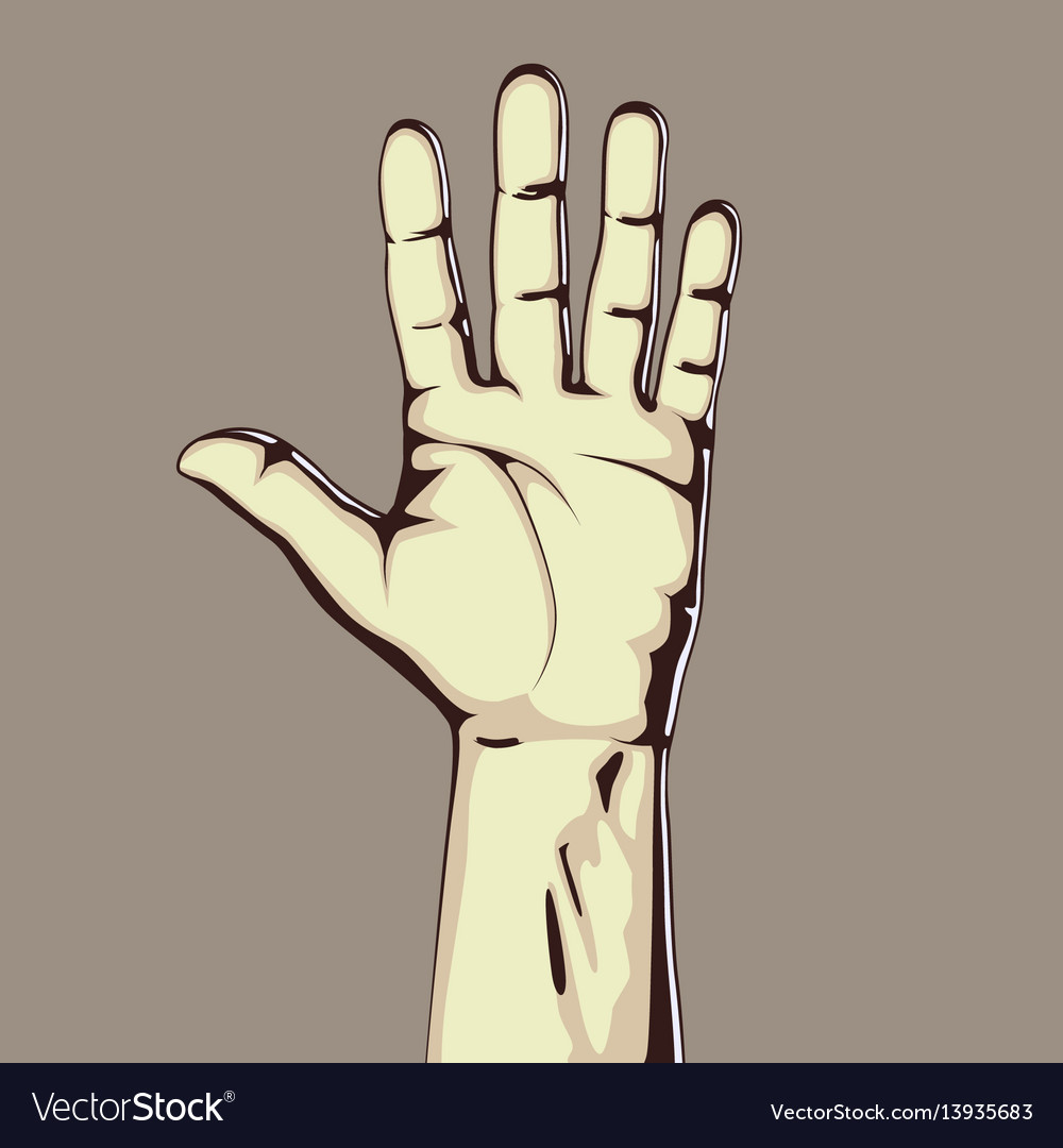 Hand showing five count