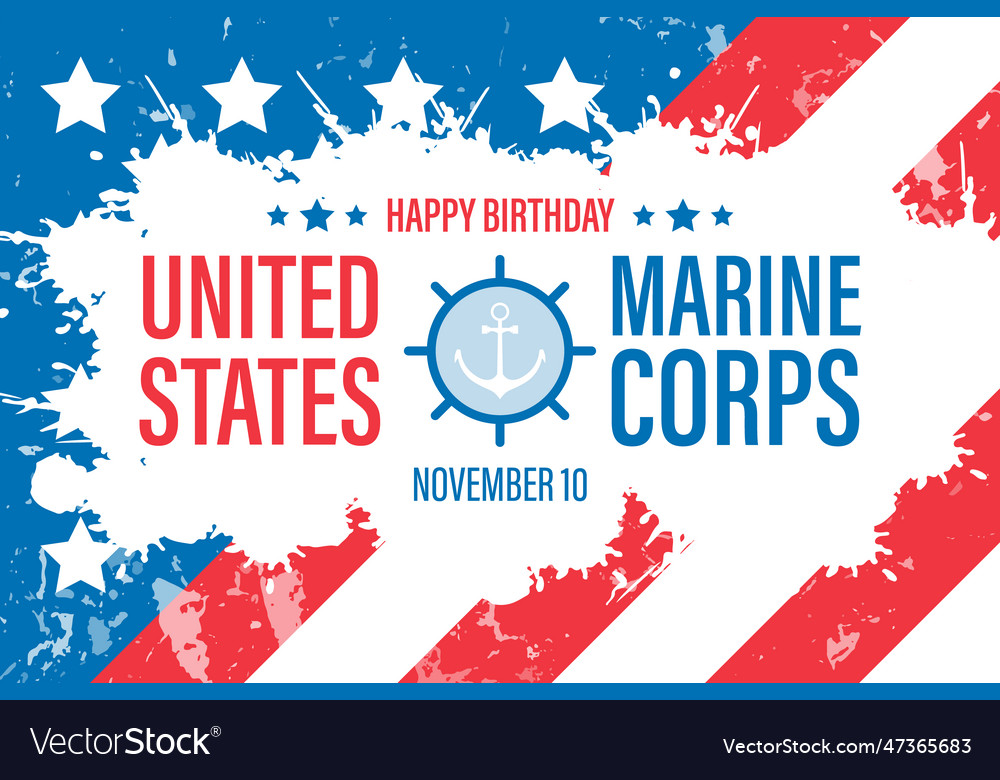 Marine corps birthday background Royalty Free Vector Image