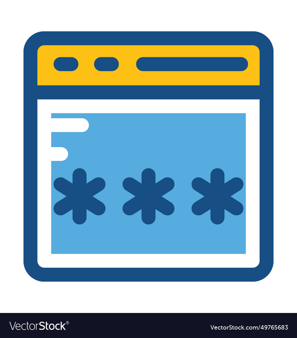 Password colored icon Royalty Free Vector Image
