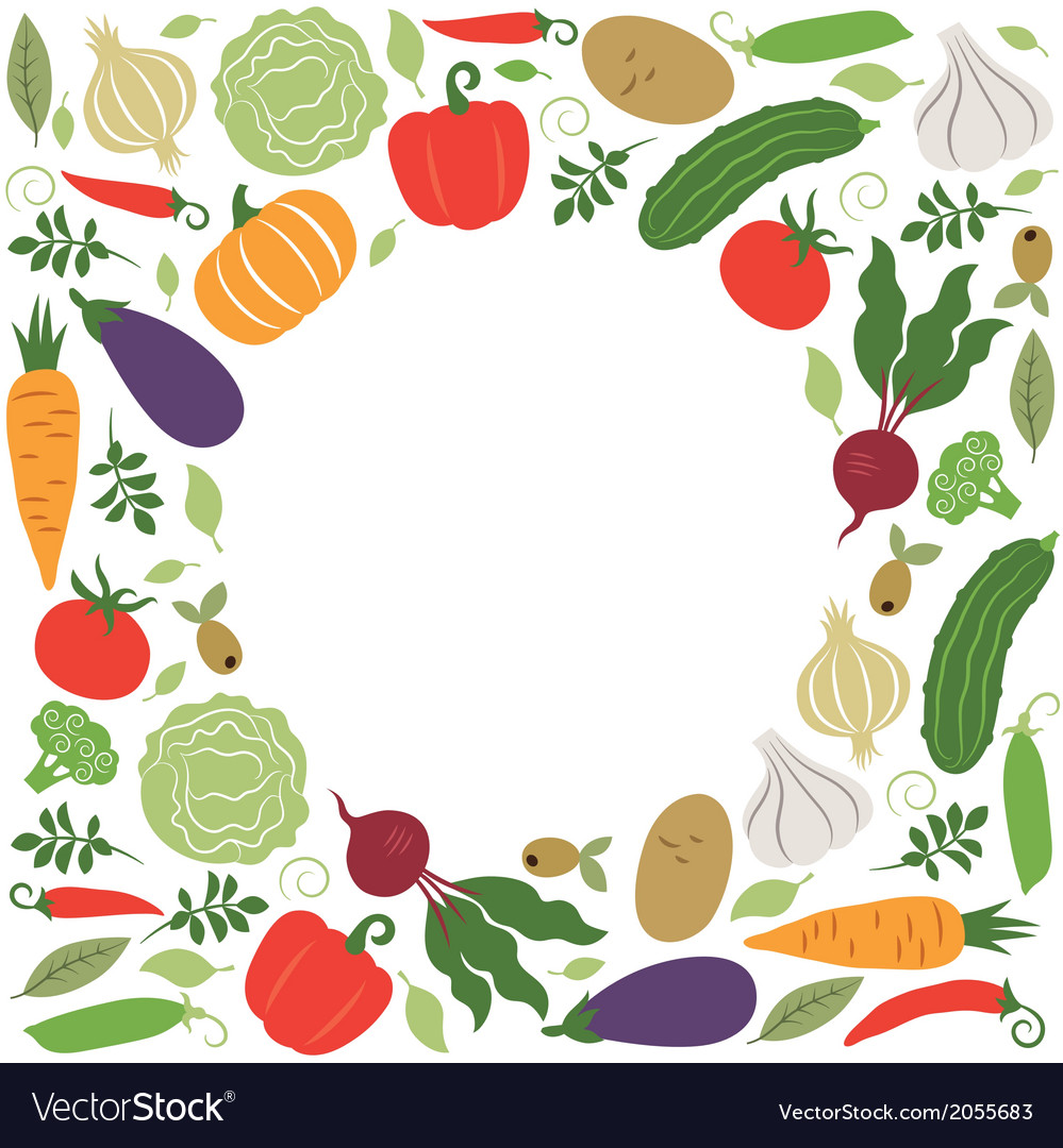 Vegetables place for your text Royalty Free Vector Image