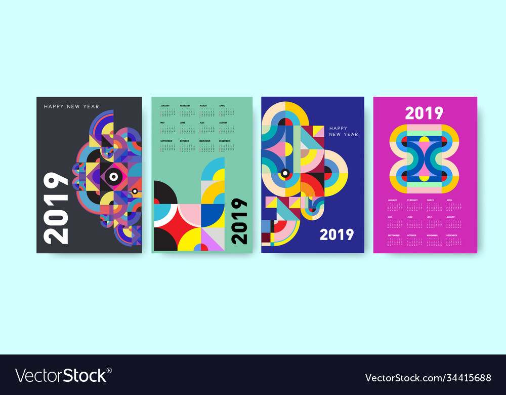 2021 calendar design template with colorful vector image 2021 calendar design template with colorful